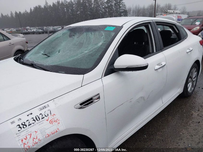 2016 Kia Optima Lx VIN: 5XXGT4L34GG059208 Lot: 38230267