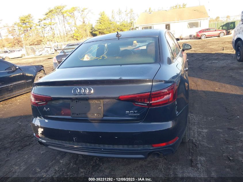 2018 Audi A4 Tech Premium/Premium VIN: WAUDNAF40JA139749 Lot: 38231292