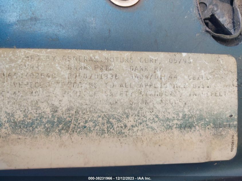 1990 GMC Sierra C1500 VIN: 1GTDC14Z8LE542395 Lot: 38231966