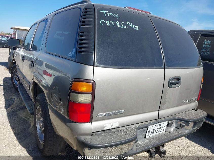 2003 Chevrolet Tahoe Ls VIN: 1GNEC13V53R223555 Lot: 38233621