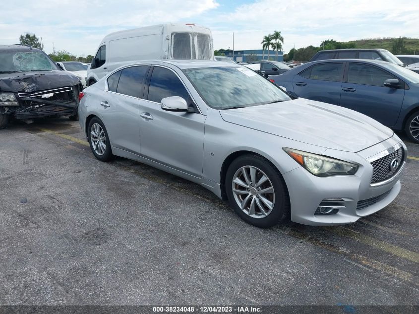 2014 Infiniti Q50 Premium VIN: JN1BV7APXEM672665 Lot: 38234048