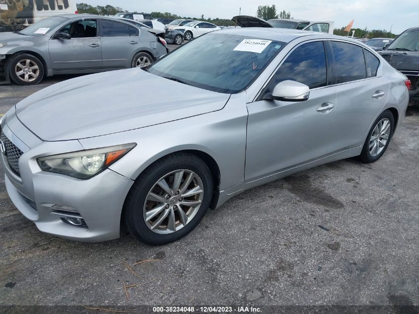 2014 Infiniti Q50 Premium VIN: JN1BV7APXEM672665 Lot: 38234048