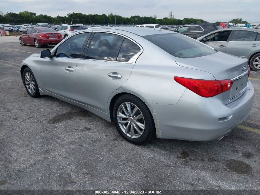 2014 Infiniti Q50 Premium VIN: JN1BV7APXEM672665 Lot: 38234048