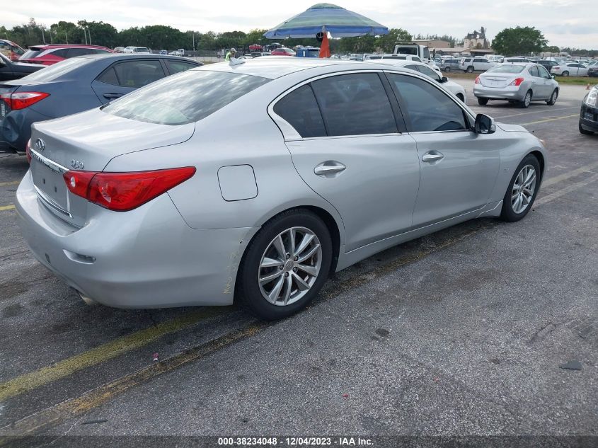 2014 Infiniti Q50 Premium VIN: JN1BV7APXEM672665 Lot: 38234048