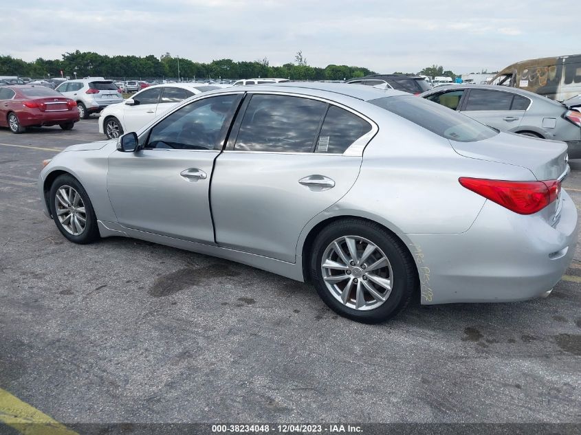 2014 Infiniti Q50 Premium VIN: JN1BV7APXEM672665 Lot: 38234048