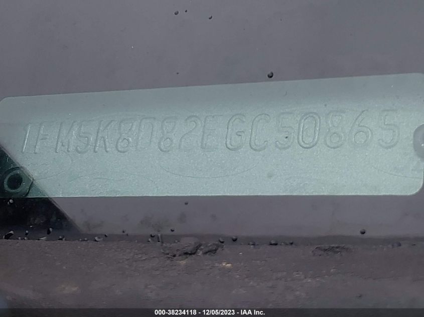 2014 Ford Explorer Xlt VIN: 1FM5K8D82EGC50865 Lot: 38234118