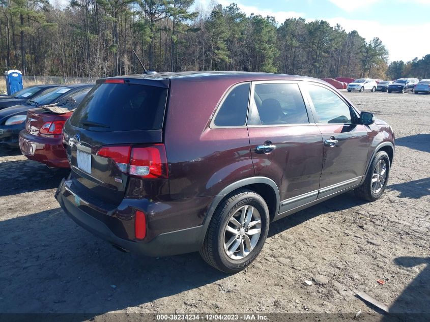 2014 Kia Sorento Lx VIN: 5XYKT3A62EG449637 Lot: 38234234