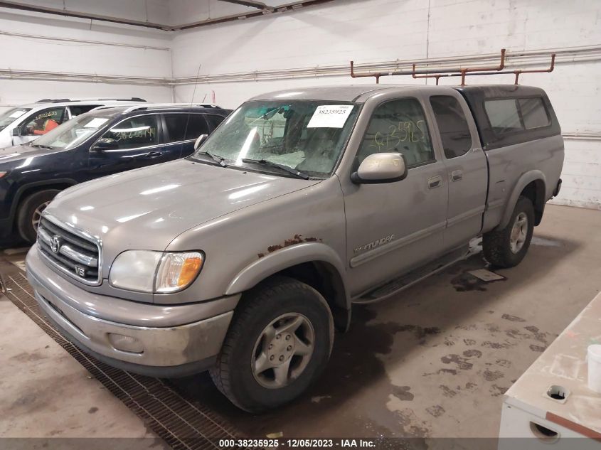 2000 Toyota Tundra Ltd V8 VIN: 5TBBT4813YS050901 Lot: 38235925