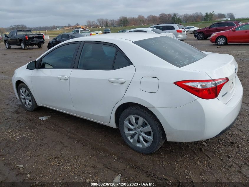 2015 Toyota Corolla Le VIN: 2T1BURHE0FC403122 Lot: 38236126