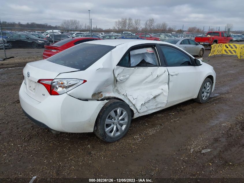 2015 Toyota Corolla Le VIN: 2T1BURHE0FC403122 Lot: 38236126