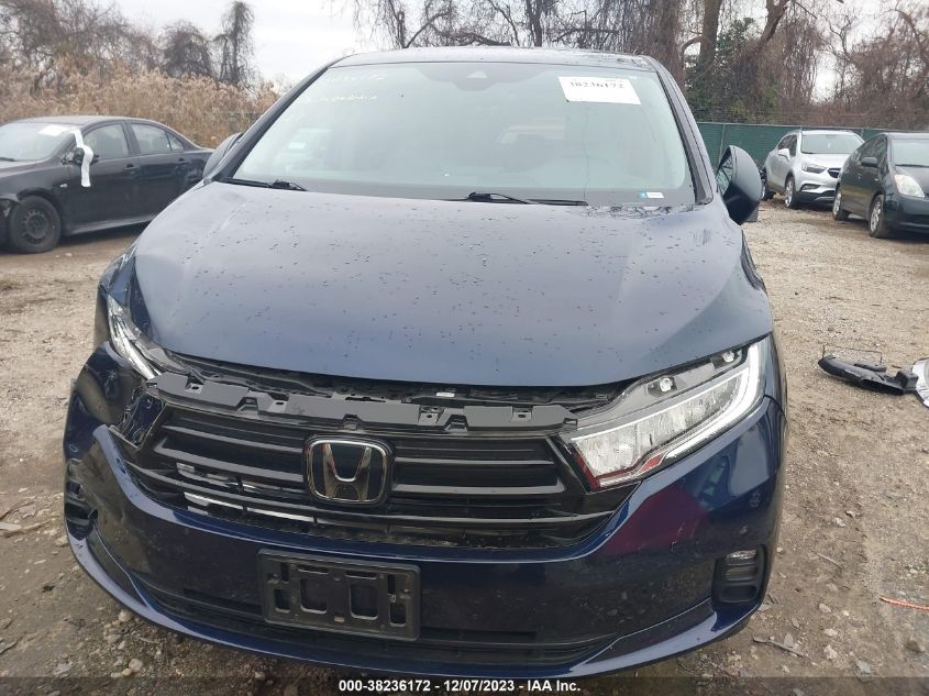 2022 Honda Odyssey Lx VIN: 5FNRL6H2XNB009952 Lot: 38236172