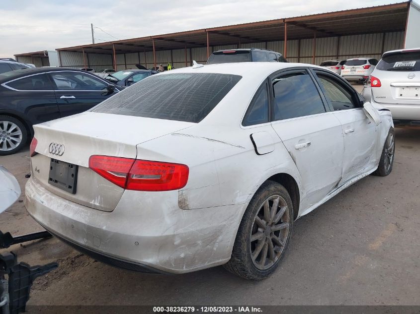 2014 Audi A4 2.0T Premium VIN: WAUEFAFL0EA076005 Lot: 38236279