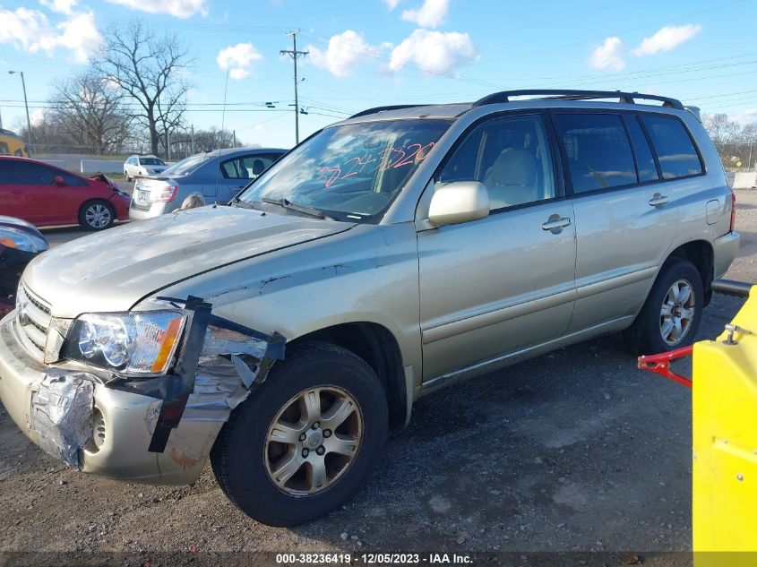 2002 Toyota Highlander V6 (A4) VIN: JTEHF21A620058164 Lot: 38236419