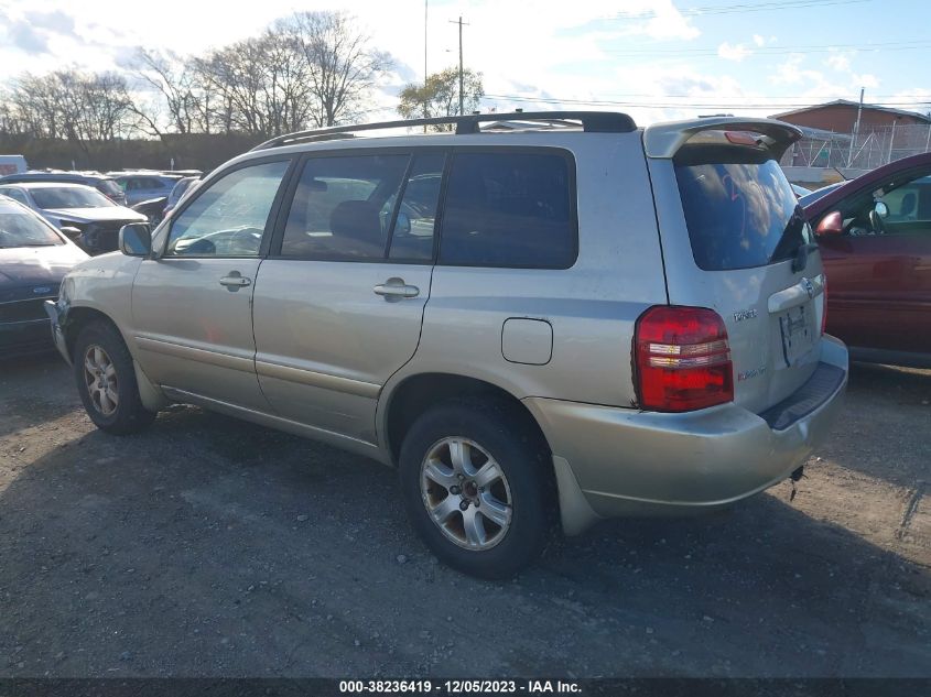 2002 Toyota Highlander V6 (A4) VIN: JTEHF21A620058164 Lot: 38236419
