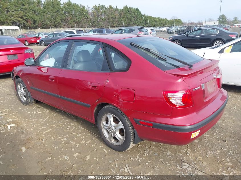 2005 Hyundai Elantra Gls/Gt VIN: KMHDN56D75U166604 Lot: 38236651