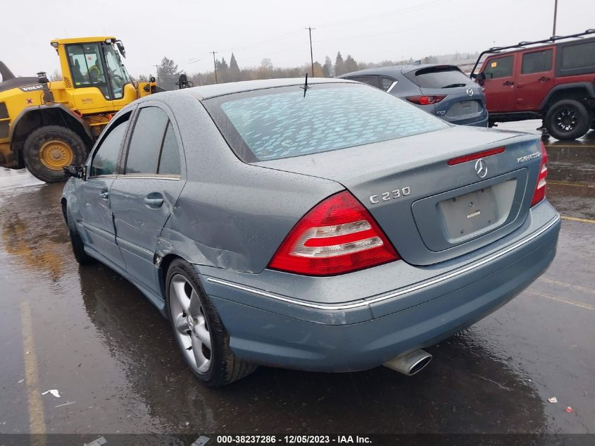 2005 Mercedes-Benz C 230 Kompressor Sport VIN: WDBRF40JX5F609296 Lot: 38237286