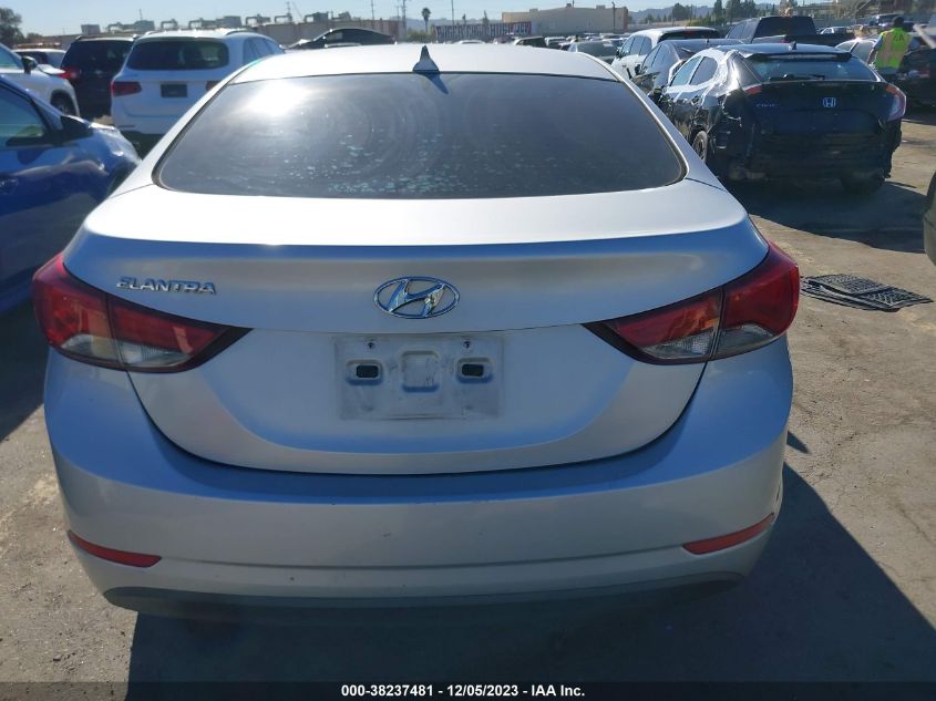 2014 Hyundai Elantra Se VIN: 5NPDH4AE6EH516014 Lot: 38237481