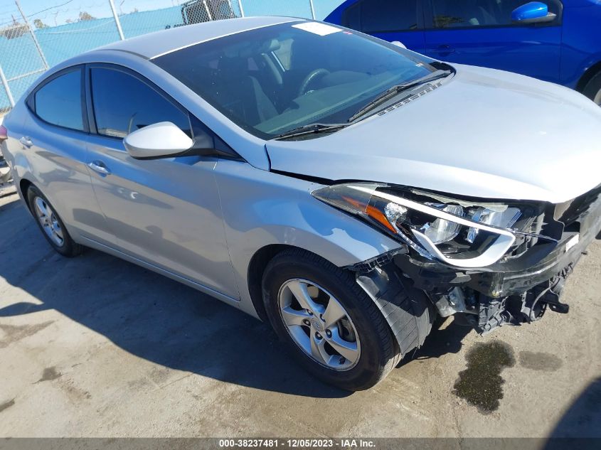 2014 Hyundai Elantra Se VIN: 5NPDH4AE6EH516014 Lot: 38237481