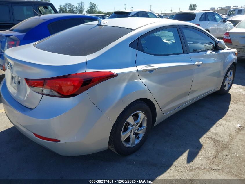 2014 Hyundai Elantra Se VIN: 5NPDH4AE6EH516014 Lot: 38237481