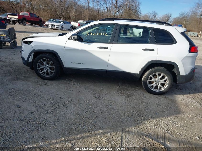 2015 Jeep Cherokee Sport VIN: 1C4PJLAB6FW596833 Lot: 38238052