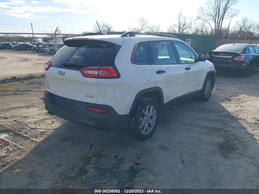 2015 Jeep Cherokee Sport VIN: 1C4PJLAB6FW596833 Lot: 38238052