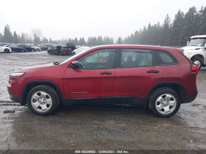 2016 Jeep Cherokee Sport VIN: 1C4PJLAB1GW371205 Lot: 38238802