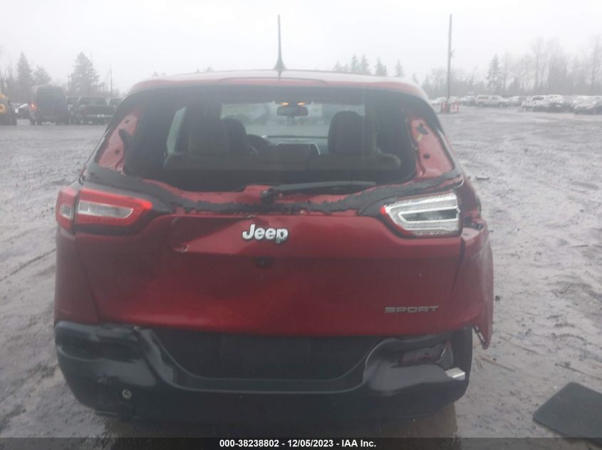 2016 Jeep Cherokee Sport VIN: 1C4PJLAB1GW371205 Lot: 38238802