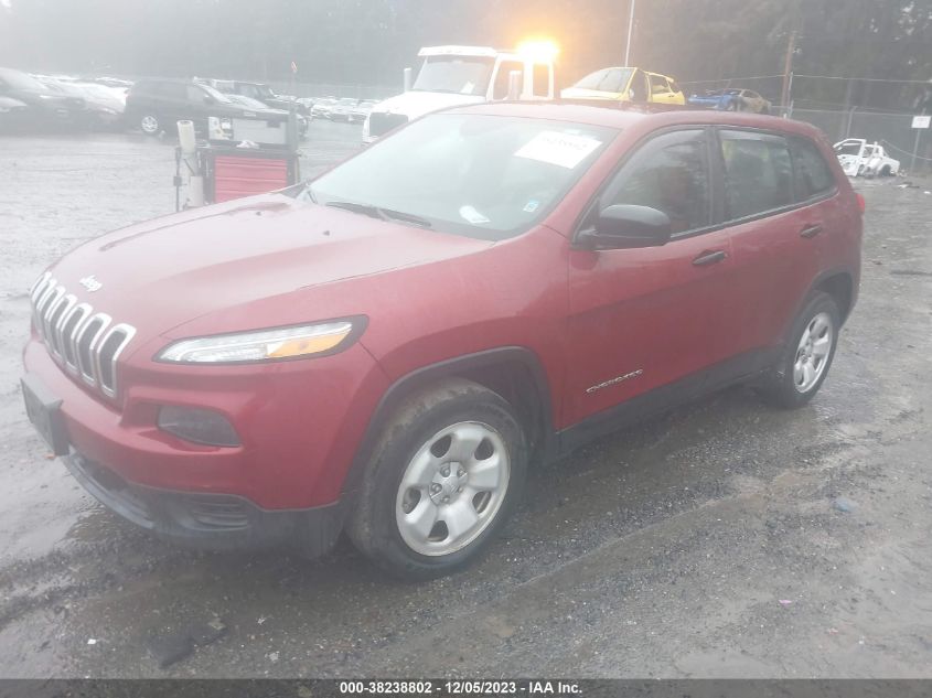 2016 Jeep Cherokee Sport VIN: 1C4PJLAB1GW371205 Lot: 38238802