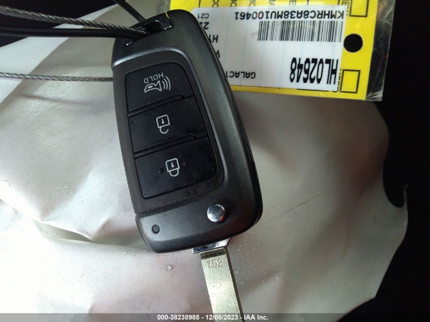 2021 Hyundai Venue Sel VIN: KMHRC8A38MU100461 Lot: 38238985