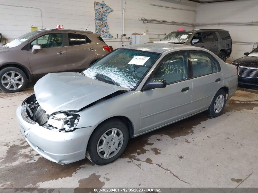 2001 Honda Civic Lx VIN: JHMES165X1S011049 Lot: 38239401