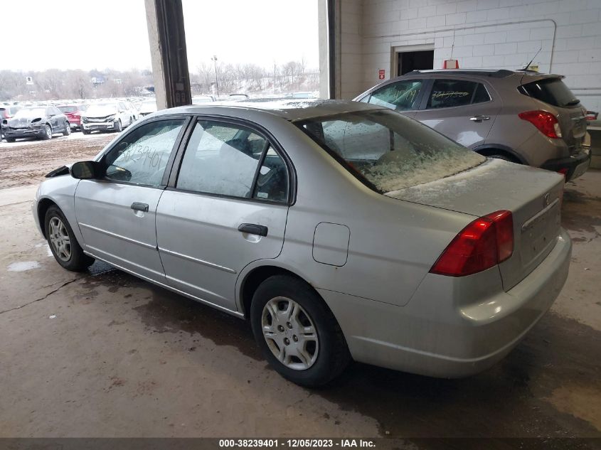 2001 Honda Civic Lx VIN: JHMES165X1S011049 Lot: 38239401