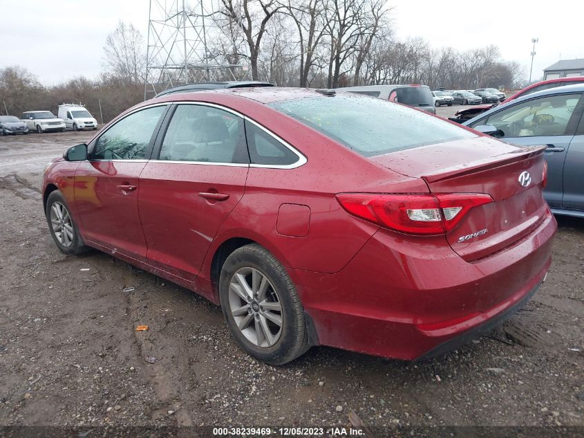 2016 Hyundai Sonata Se VIN: 5NPE24AF2GH283315 Lot: 38239469