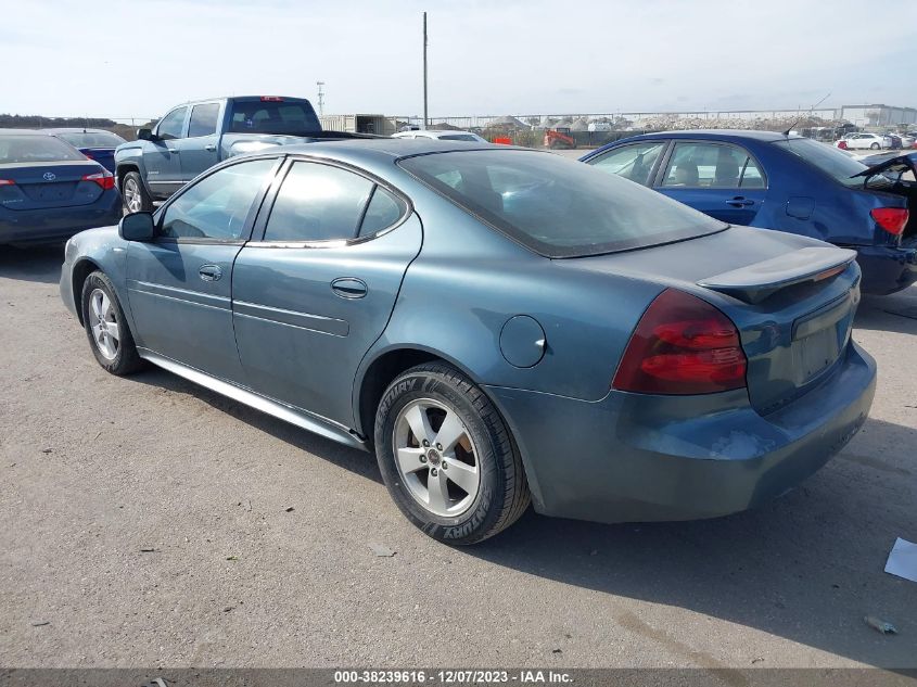 2006 Pontiac Grand Prix VIN: 2G2WP552X61198777 Lot: 38239616