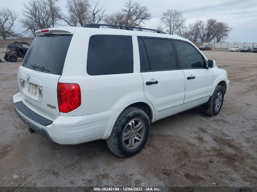 2004 Honda Pilot Ex-L VIN: 5FNYF18664B003346 Lot: 38240194