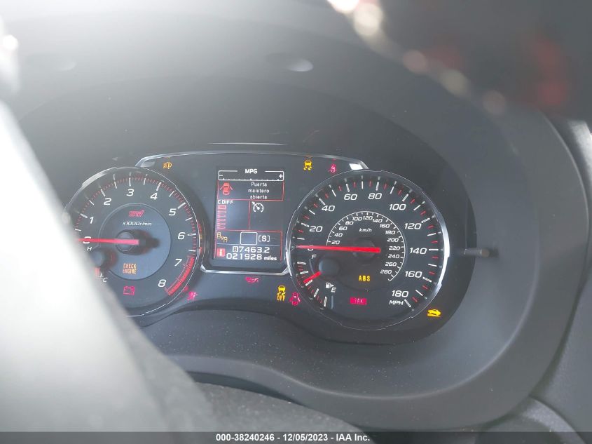 2021 Subaru Wrx Sti Limited VIN: JF1VA2W62M9806827 Lot: 38240246