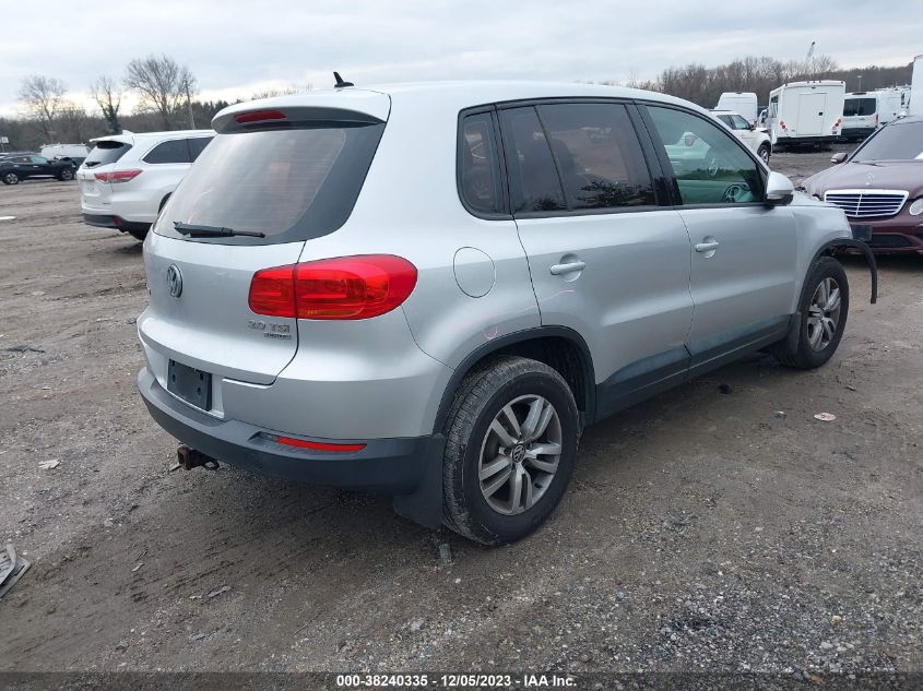 2013 Volkswagen Tiguan S VIN: WVGBV3AX1DW612536 Lot: 38240335