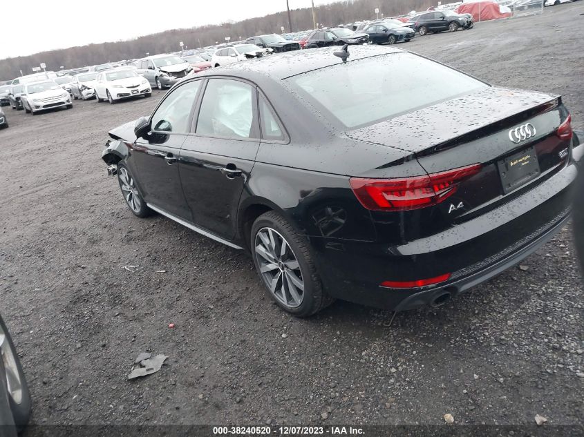 2018 Audi A4 2.0T Tech Premium/2.0T Premium VIN: WAUDNAF46JN017633 Lot: 38240520