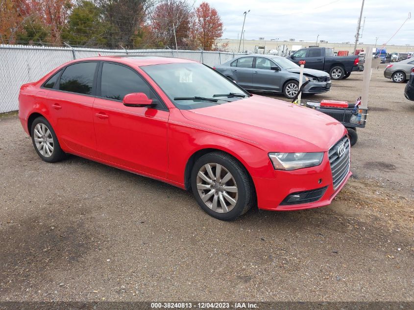 2014 Audi A4 2.0T Premium VIN: WAUAFAFL0EA058232 Lot: 38240813