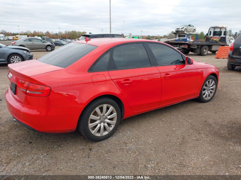 2014 Audi A4 2.0T Premium VIN: WAUAFAFL0EA058232 Lot: 38240813