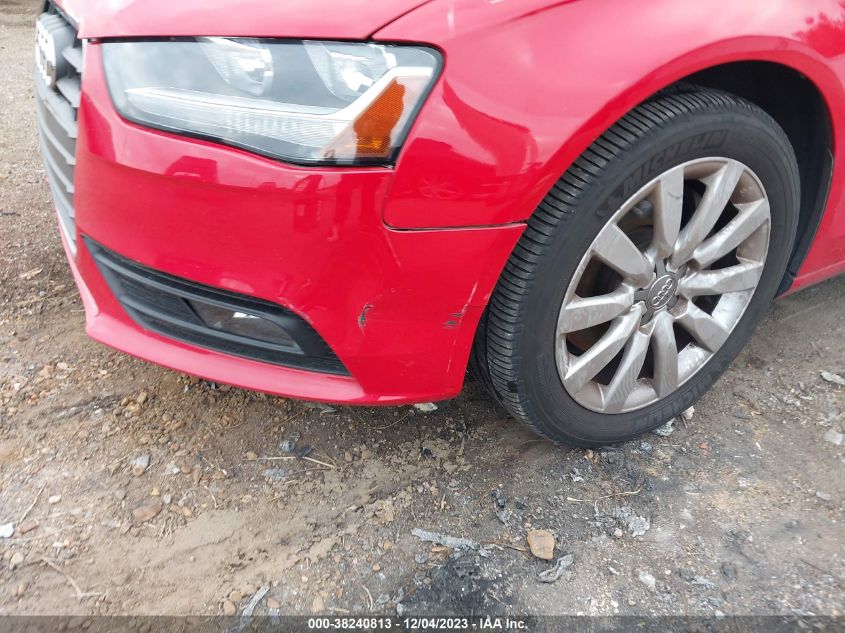 2014 Audi A4 2.0T Premium VIN: WAUAFAFL0EA058232 Lot: 38240813