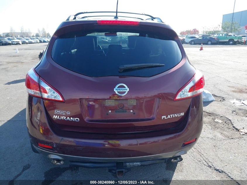 2012 Nissan Murano Le VIN: JN8AZ1MU7CW118047 Lot: 38240860