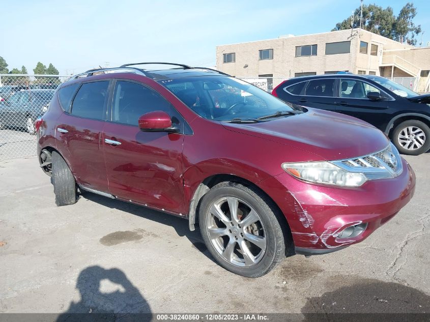 2012 Nissan Murano Le VIN: JN8AZ1MU7CW118047 Lot: 38240860