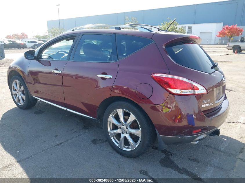 2012 Nissan Murano Le VIN: JN8AZ1MU7CW118047 Lot: 38240860