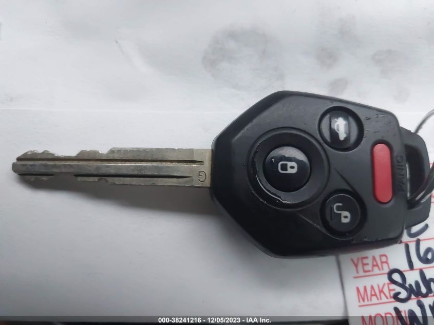 2016 Subaru Wrx Limited VIN: JF1VA1J61G8811402 Lot: 38241216