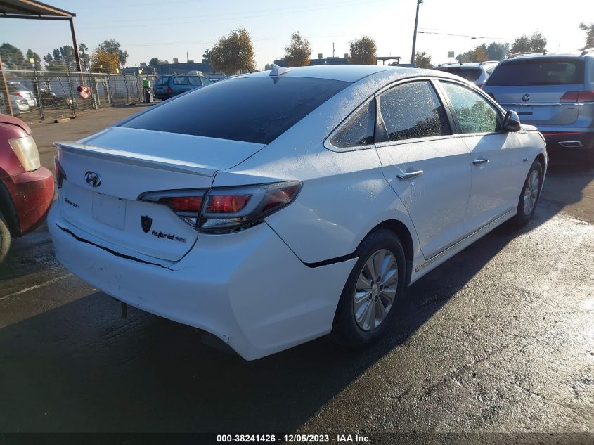 2016 Hyundai Sonata Hybrid Se VIN: KMHE24L15GA010910 Lot: 38241426