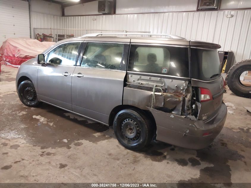2014 Nissan Quest Le/S/Sl/Sv VIN: JN8AE2KP1E9101325 Lot: 38241758