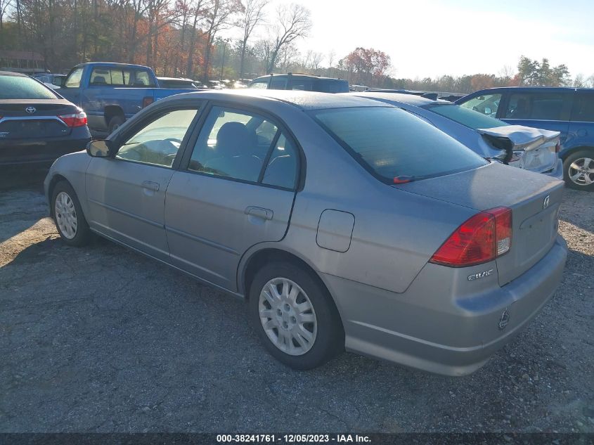 2005 Honda Civic Lx VIN: 2HGES165X5H593976 Lot: 38241761