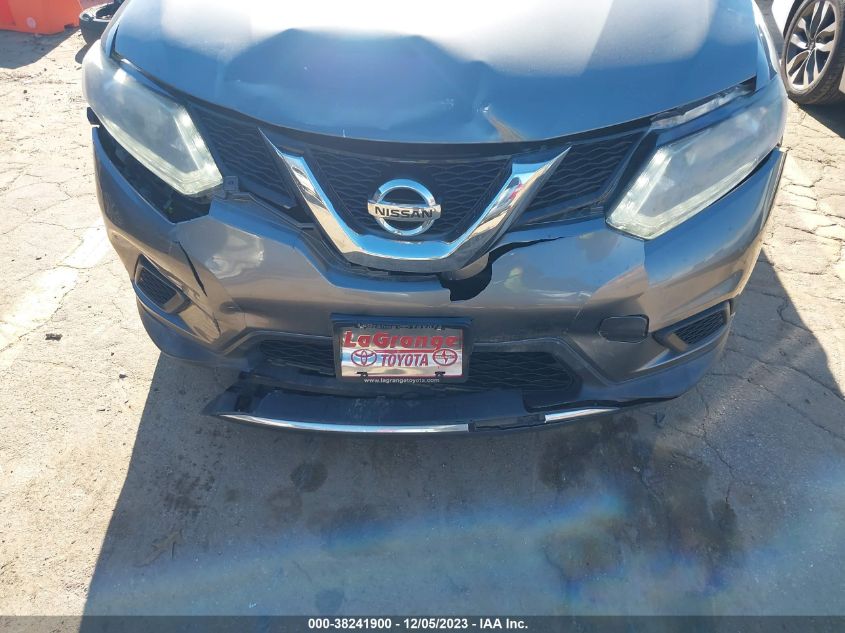 2015 Nissan Rogue S VIN: KNMAT2MT9FP562796 Lot: 38241900