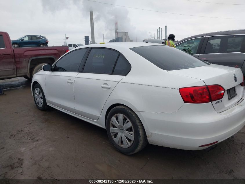 3VWDP7AJ5CM364605 2012 Volkswagen Jetta 2.5L Se