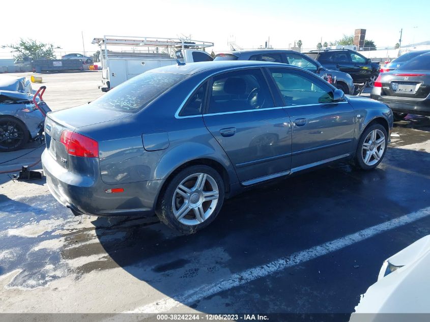 2008 Audi A4 2.0T VIN: WAUAF78E68A126894 Lot: 38242244